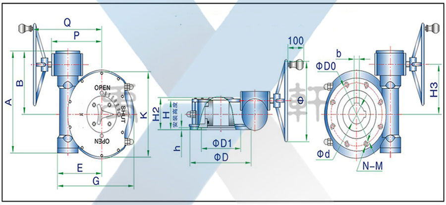 QDX3-S10手动蝶阀黄瓜社区网页版(图1)