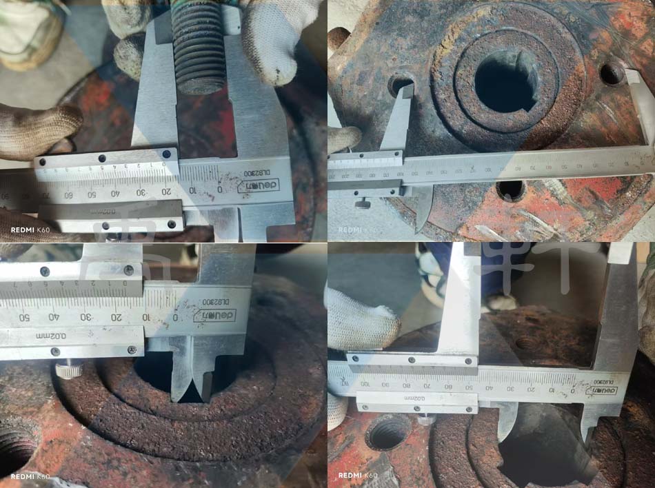 广州开发区水质检测中心DN600蝶阀黄瓜社区网页版现场测量尺寸更换新驱动装置(图2)